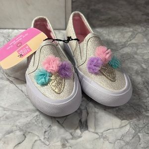 Toddler girl unicorn slip on sneakers